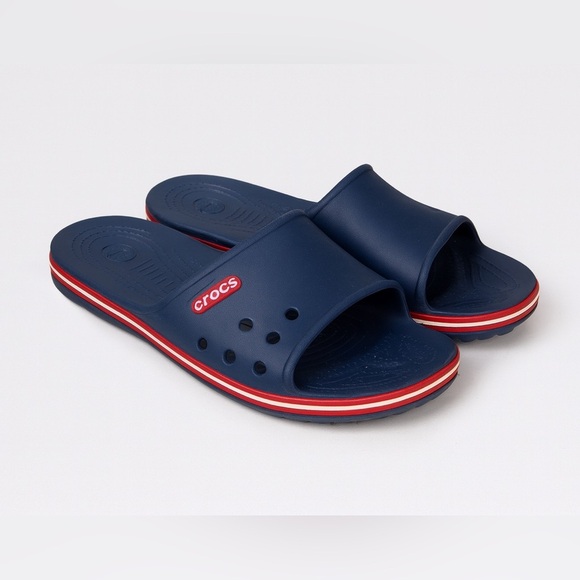 Crocs Crocband Unisex Sandals Black/Dark Blue Red – Men’s 9 / Women’s 11 - Picture 1 of 5